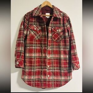 Gentle Fawn | Burgundy Plaid Jacket Oversized Fit